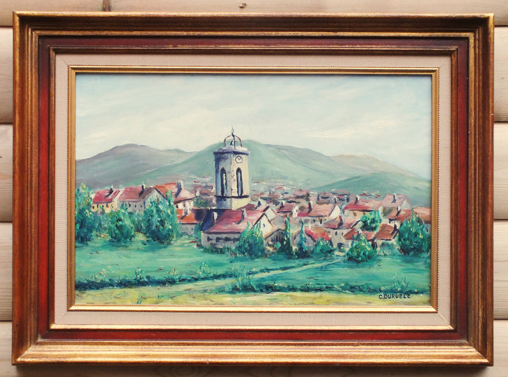 French landscape Painting, Le Plan de la Tour (Var), Framed Original