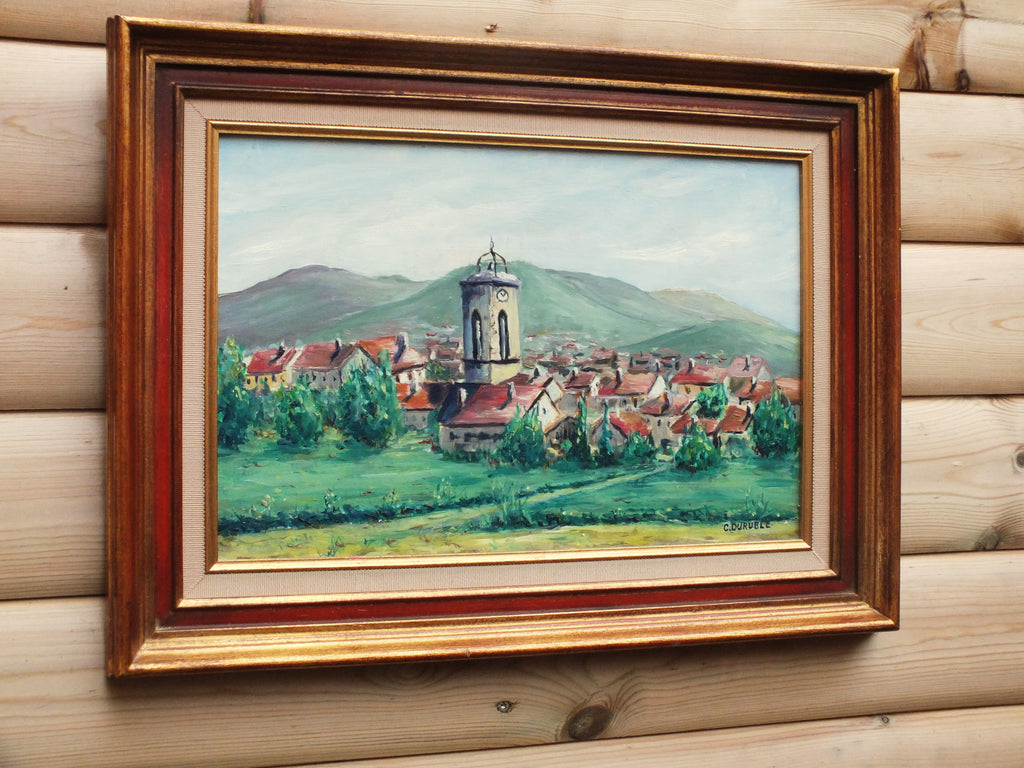 French landscape Painting, Le Plan de la Tour (Var), Framed Original