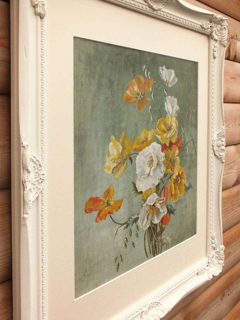 Anemones Still Life Oil Painting Framed Original