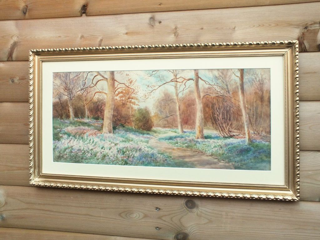Autumn Forest Watercolour Painting, Signed Framed