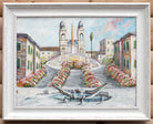 Spanish Steps, Rome Oil Painting Framed, Signed  GalleryThane.com