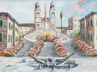 Spanish Steps, Rome Oil Painting Framed, Signed  GalleryThane.com
