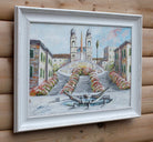 Spanish Steps, Rome Oil Painting Framed, Signed  GalleryThane.com