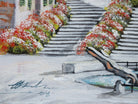 Spanish Steps, Rome Oil Painting Framed, Signed  GalleryThane.com