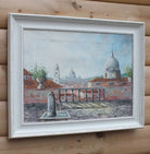 Rooftop View of Rome Oil Painting Framed Original  -  GalleryThane.com