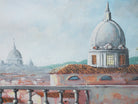 Rooftop View of Rome Oil Painting Framed Original  -  GalleryThane.com