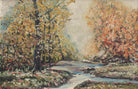 French Forest Landscape, Framed Signed Oil Painting