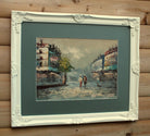 Paris Street Scene, Framed Oil Painting