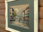 Paris Street Scene, Framed Oil Painting