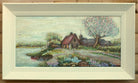 Lakeside Farm Landscape Oil Painting Framed Original