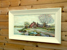 Lakeside Farm Landscape Oil Painting Framed Original