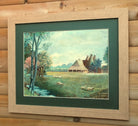 Kent Oasthouse Farming Scene Original Oil painting Framed, Mounted