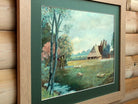 Kent Oasthouse Farming Scene Original Oil painting Framed, Mounted