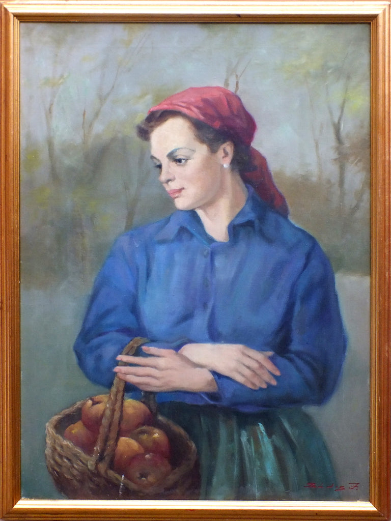 Young Woman Portrait, Josef Bodis Signed Framed Original