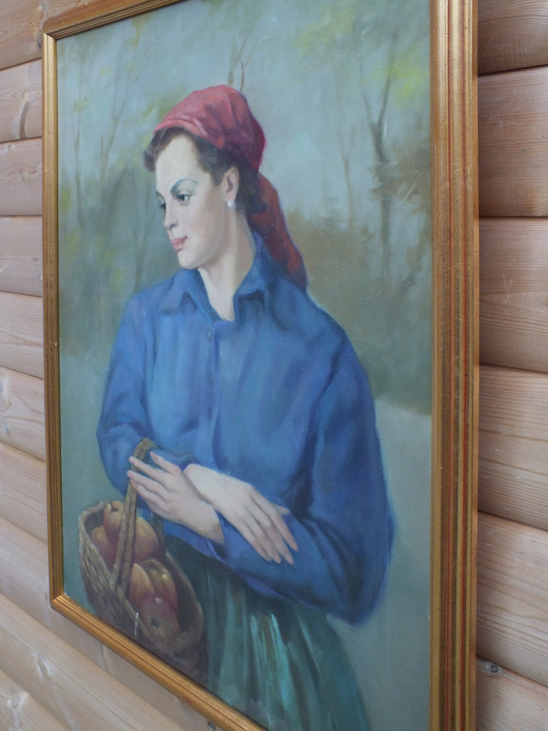 Young Woman Portrait, Josef Bodis Signed Framed Original