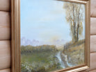 English Farming Landscape Oil Painting, Framed Signed Original