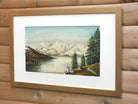 Winter Lake and Pines, Wilfred Stacey Signed Framed Original Oil Painting