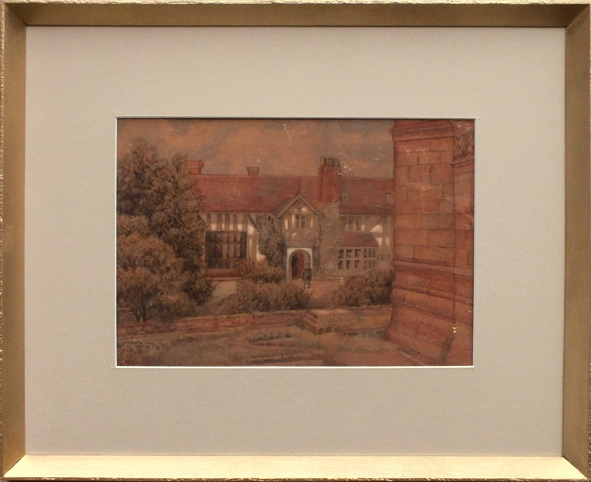 The Rectory, Original Watercolour painting Framed, Mounted