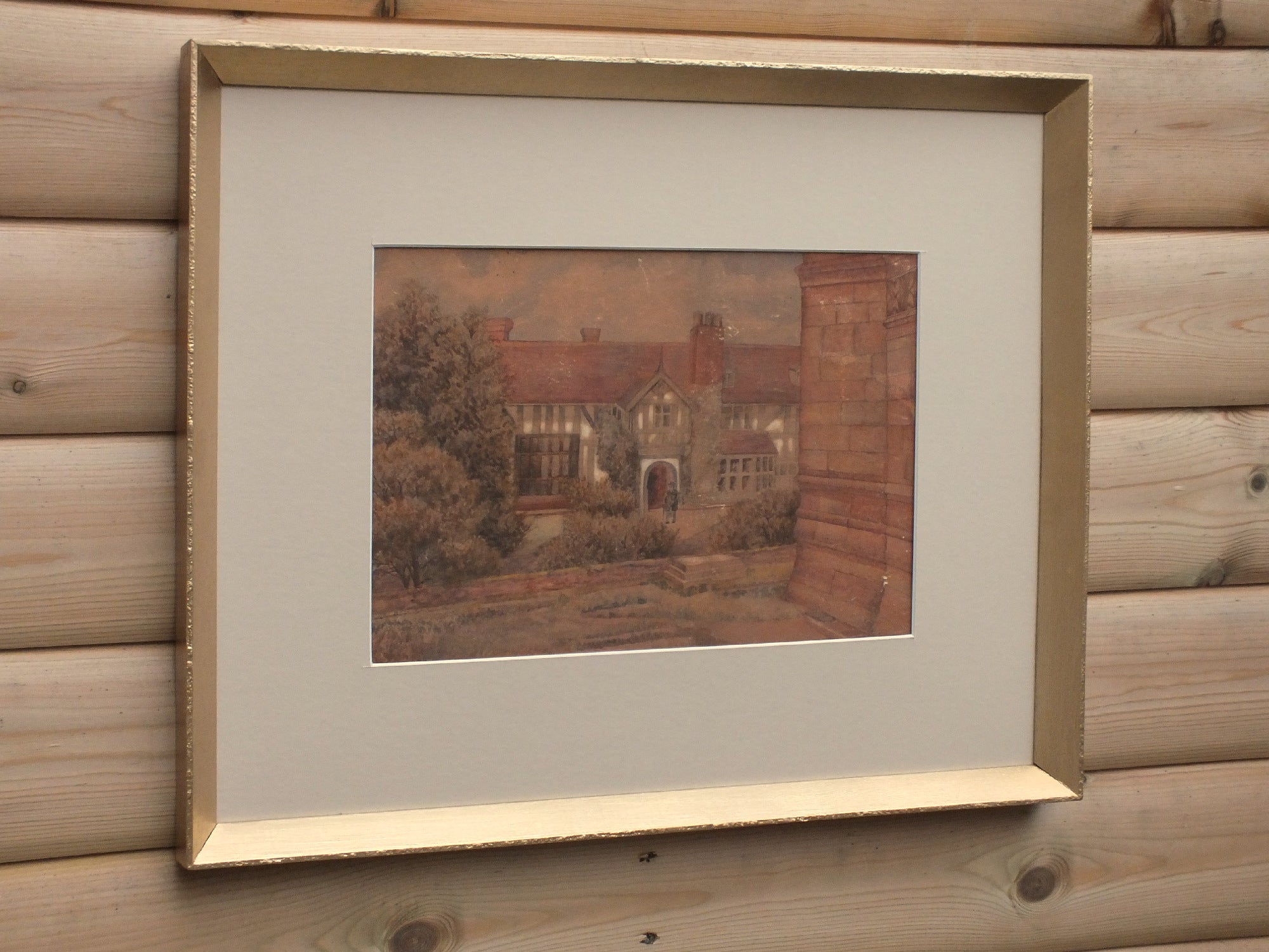 The Rectory, Original Watercolour painting Framed, Mounted