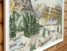 American Winter Mountain Landscape Oil Painting Signed Framed Original