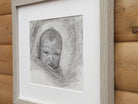 Baby Portrait, Original Illustration, Framed