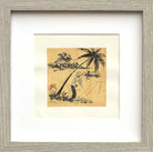 Thai Fisherman, Original Pen and Ink, Mounted and Framed