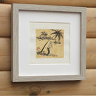 Thai Fisherman, Original Pen and Ink, Mounted and Framed