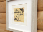 Thai Fisherman, Original Pen and Ink, Mounted and Framed