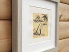 Thai Fisherman, Original Pen and Ink, Mounted and Framed