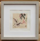 Shrimp, Original Thai Ink Painting, Mounted and Framed