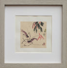 Shrimp, Original Thai Ink Painting, Mounted and Framed