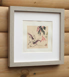 Shrimp, Original Thai Ink Painting, Mounted and Framed