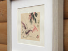 Shrimp, Original Thai Ink Painting, Mounted and Framed