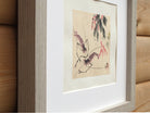 Shrimp, Original Thai Ink Painting, Mounted and Framed