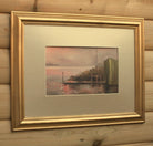 Sunset on the Thames, Antique Oil Paintinf, Framed Signed Original