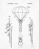 Parachute Blueprint Flying Patent Print Pilot Poster - OnTrendAndFab