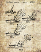 Parasailing Patent Print Art Water Sports Poster