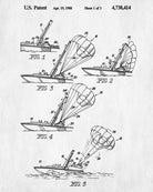 Parasailing Patent Print Art Water Sports Poster