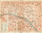 Paris Street Map Print Vintage Poster Old Map as Art - OnTrendAndFab