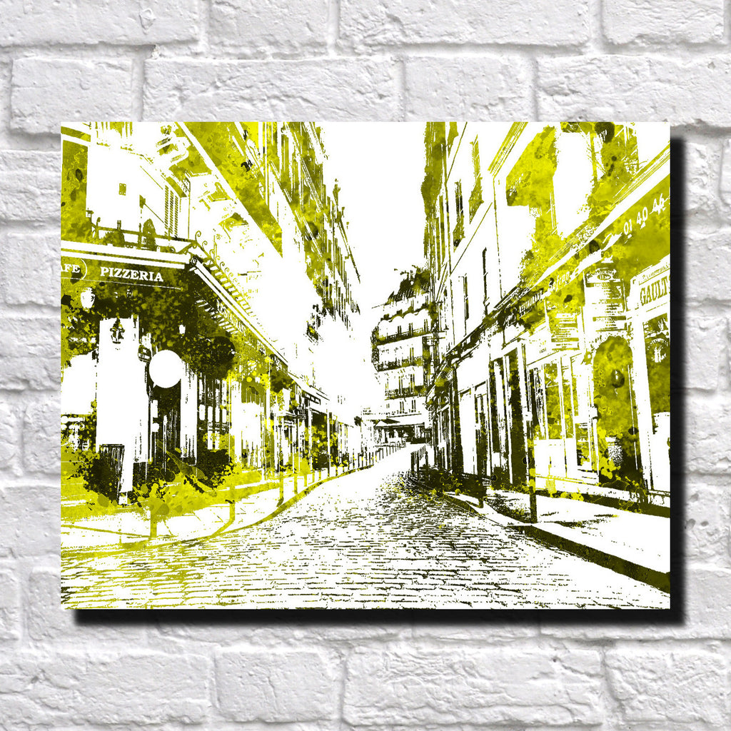 Paris Street Scene Print City Landscape Poster Feature Wall Art