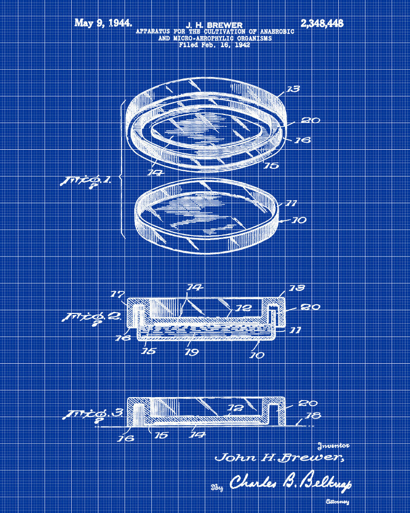 Laboratory Equipment Patent, Science Poster, Petri Dish Print