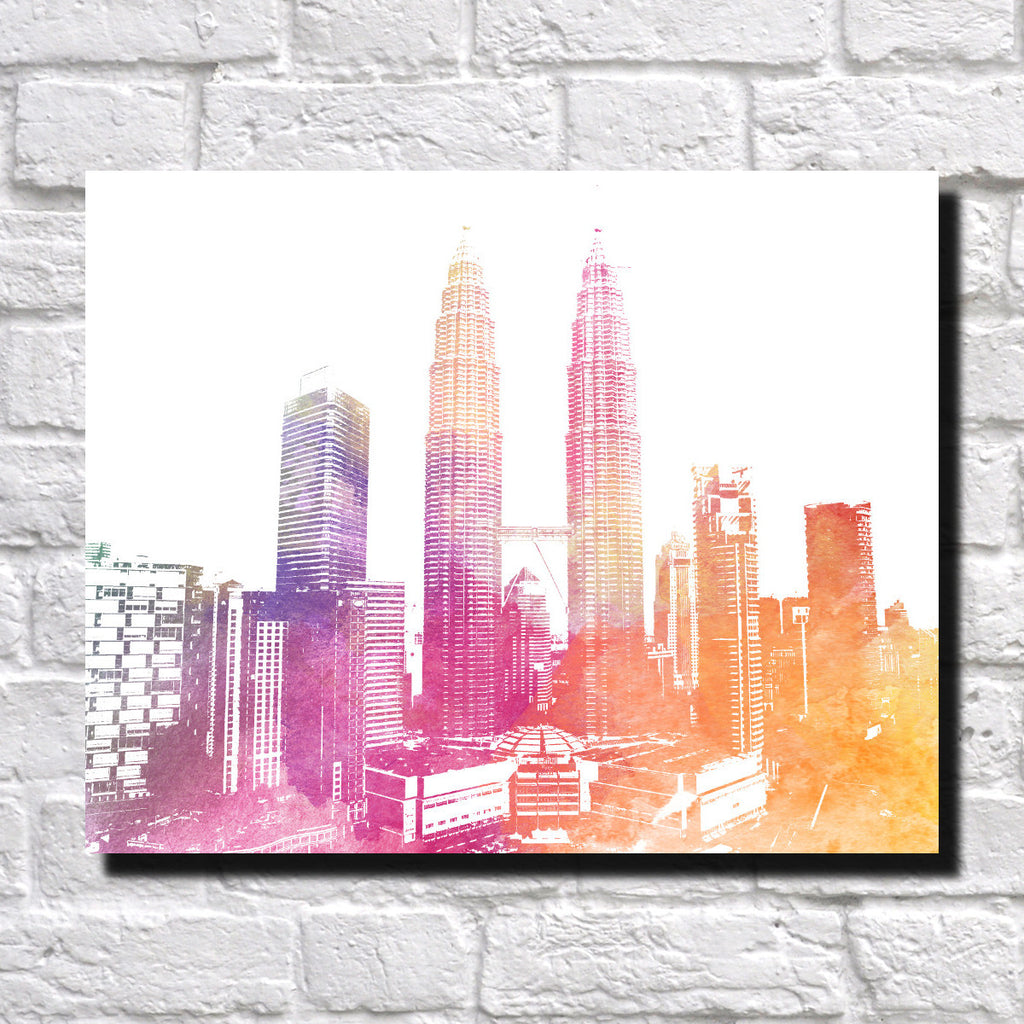 Petronas Towers Malaysia Print City Landscape Poster Feature Wall Art