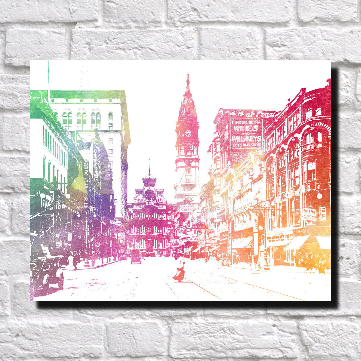 Philadelphia City Hall Print City Landscape Poster Feature Wall Art