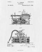 Phonograph Patent Print Edison Blueprint Vintage Invention Poster - OnTrendAndFab