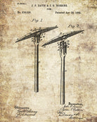 Pick Patent Print Gold Rush Mining Poster