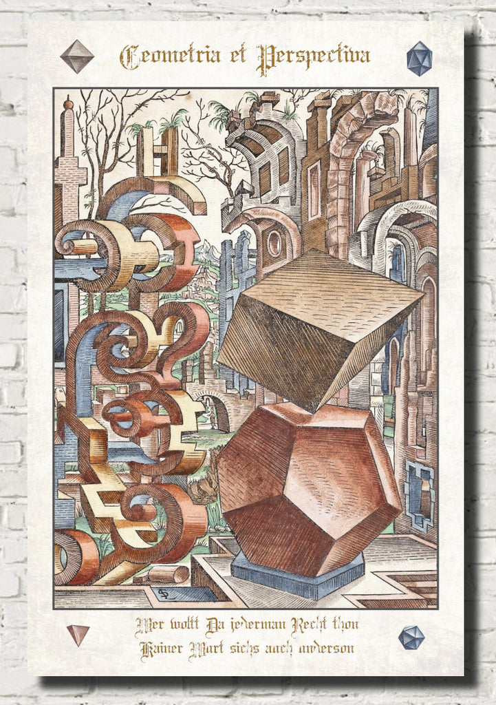 Geometria et Perspectiva Plate 04, Lorenz Stoer Fine Art print