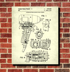 Pneumatic Wrench Patent Print Garage Blueprint Workshop Poster