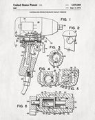 Pneumatic Wrench Patent Print Garage Blueprint Workshop Poster