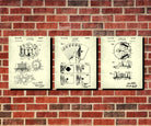 Poker Patent Prints Set 3 Casino Posters Playing Cards