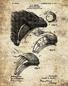 Pompadour Comb Patent Print Hairdressing Blueprint Salon Poster